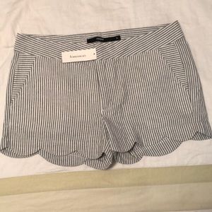 Francesca’s scalloped bottom seersucker shorts!